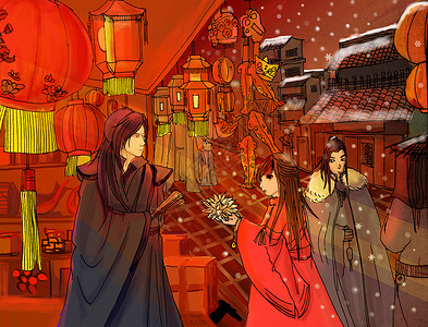 新年情人节红色春节鲜花高清图片
