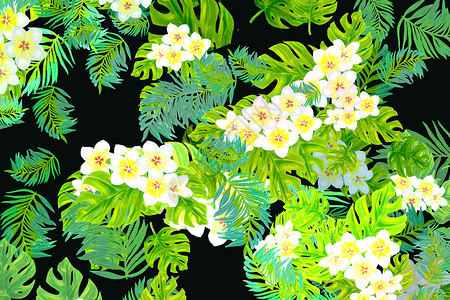 蕨类植物塔植物背景元素插画