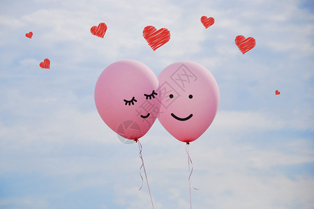 卡通气球手绘情人节气球设计图片