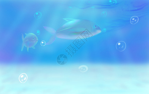 大海里的鱼大气泡及素材高清图片
