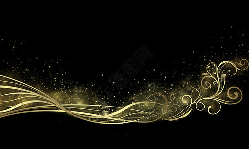 黄色金光菊粒子背景设计图片