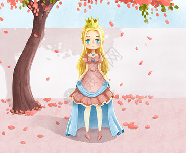 公主童话美丽的公主插画