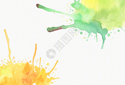 油漆喷溅效果喷溅的水彩背景颜色插画