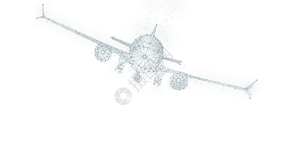 手绘无人机天空中的飞机设计图片