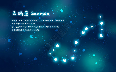 十二星座之天蝎座背景图片