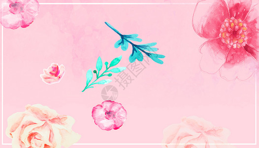 花卉粉嫩背景图片