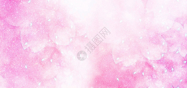 飘落花瓣粉色樱花背景设计图片