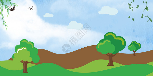 植树背景背景图片