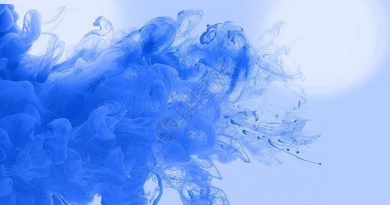 水墨花素材蓝色梦幻背景图片设计图片