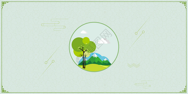 绿色树木边框小清新树木纹理背景图设计图片