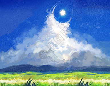 云海日月背景图片