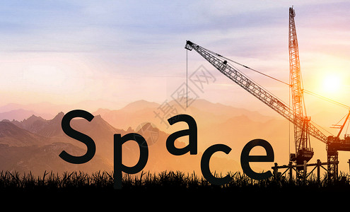 太空技术字体背景图片