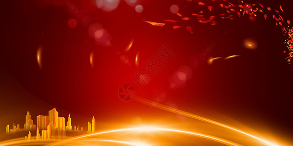 篝火晚宴红色晚宴背景设计图片