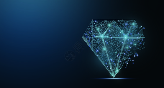 钻石抠图素材线条科技钻石设计图片