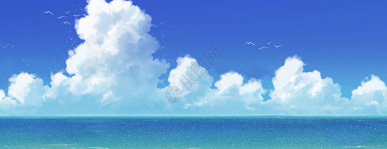 蓝天下的沙滩背景图片