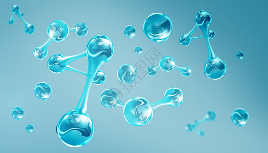 小分子水医疗分子背景设计图片