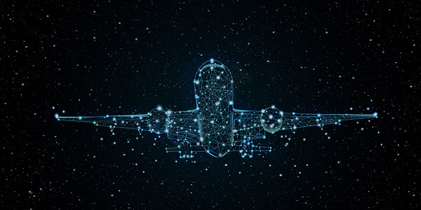 飞机夜空航天科技设计图片