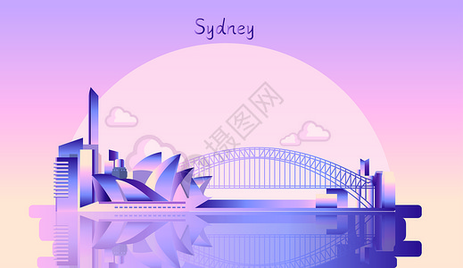 澳大利亚悉尼悉尼插画