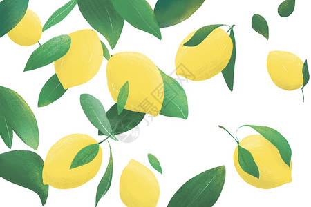 柠檬背景素材背景图片