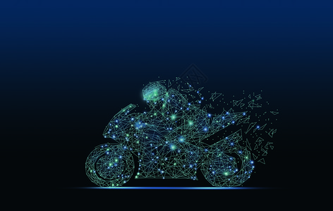 线条科技摩托赛车高清图片