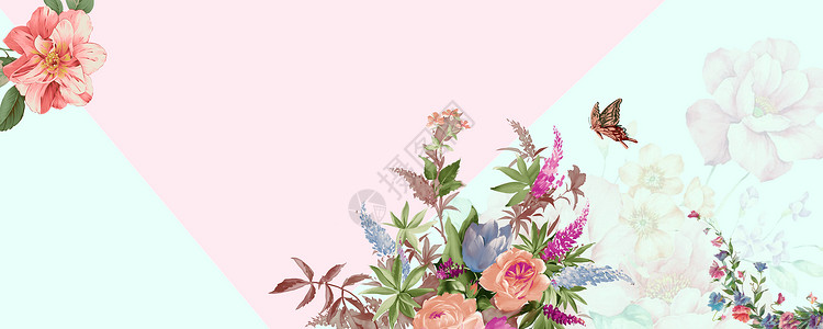 粉色插花花朵服装春季背景素材设计图片