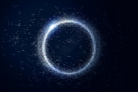蓝色粒子空间漂浮的星空粒子设计图片