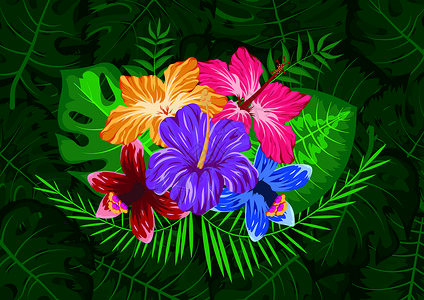 热带植物背景图片