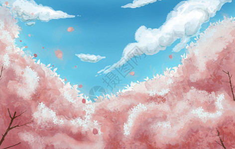 樱花海背景图片