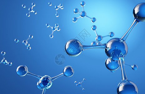 透明小球素材分子结构背景设计图片