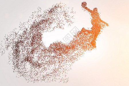 黑子的篮球灌篮剪影设计图片