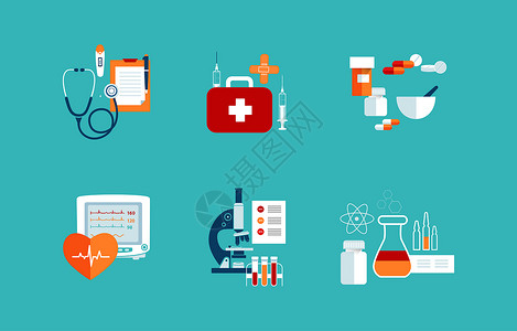 五金主图医药医疗图标插画