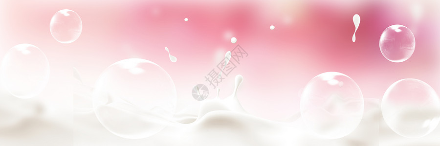 美白滋养美容牛奶背景设计图片