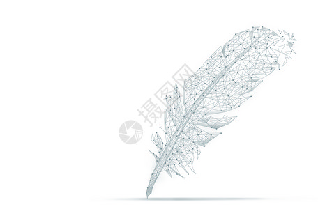 蛋卷笔素材创意线条羽毛背景设计图片