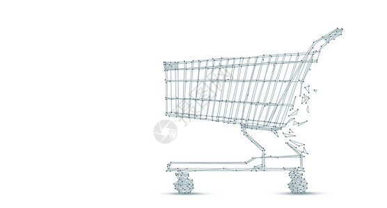 创意购物元素互联网购物车背景设计图片