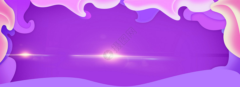 好看紫色气球电商彩色背景设计图片