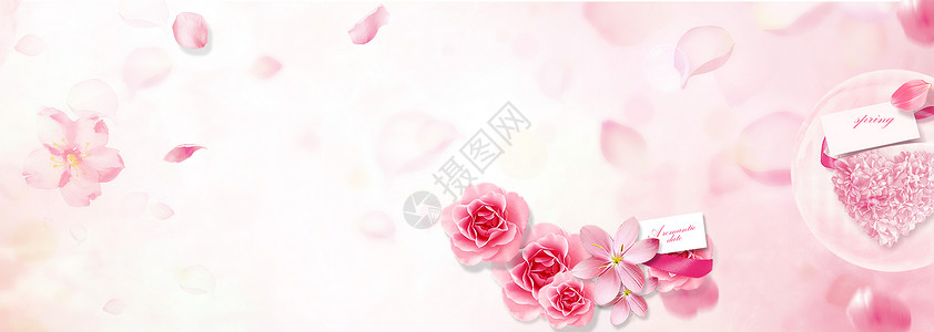 瓶中玫瑰浪漫情人节海报设计图片