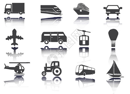 交通运输工具交通运输类图标插画