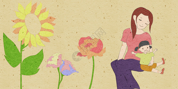花卉母亲节背景背景图片