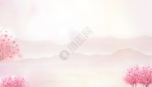 樱花树林素材高清背景设计图片
