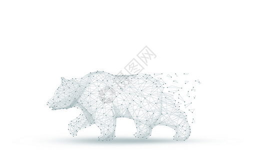黑白条熊素材熊市设计图片
