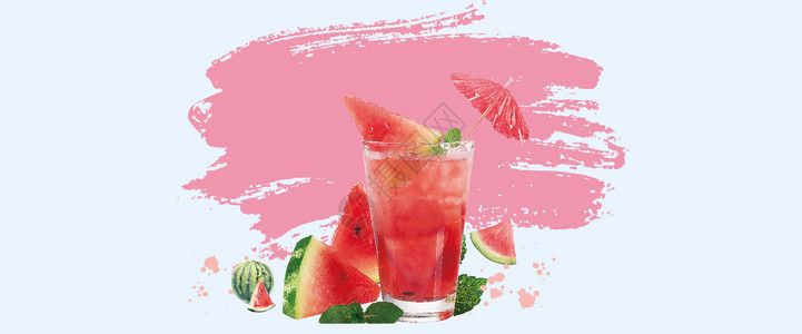 西瓜和饮料立夏西瓜背景设计图片