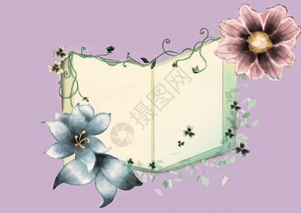 花卉信笺背景背景图片