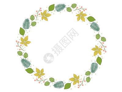 花环背景绿色装饰圆环高清图片