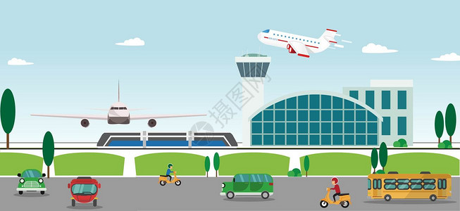 交通出行飞机场建筑高清图片