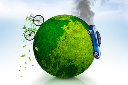 汽车排放环保背景设计图片
