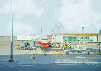 飞机场背景图片