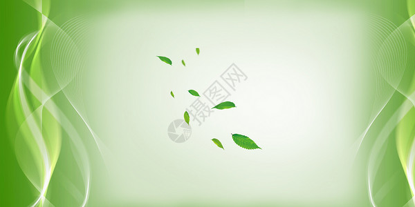 绿叶科技绿色简约科技商业海报图设计图片