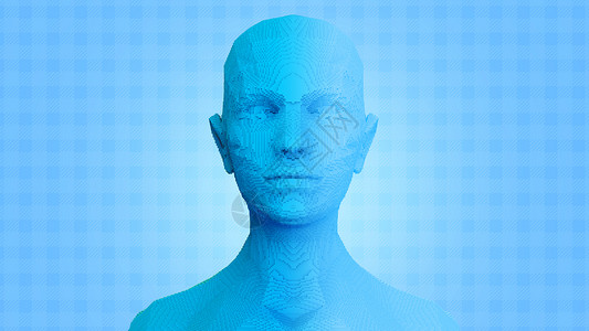 像素半身像人工智能科技头像设计图片