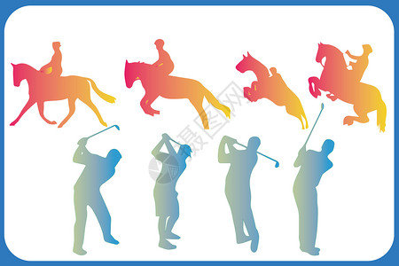 高尔夫视频素材运动图标插画