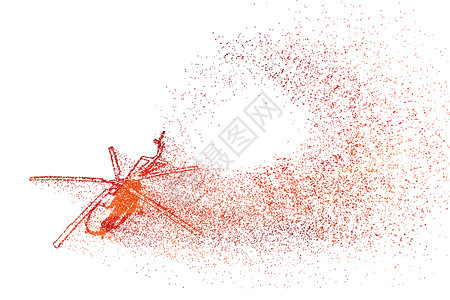 杀虫剂和蚊子飞机剪影粒子设计图片